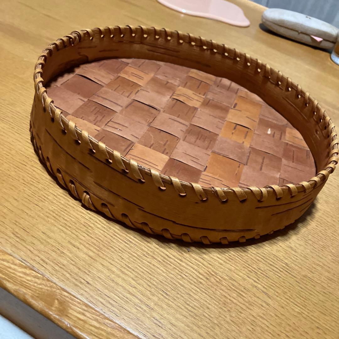 白樺 かご トレイ