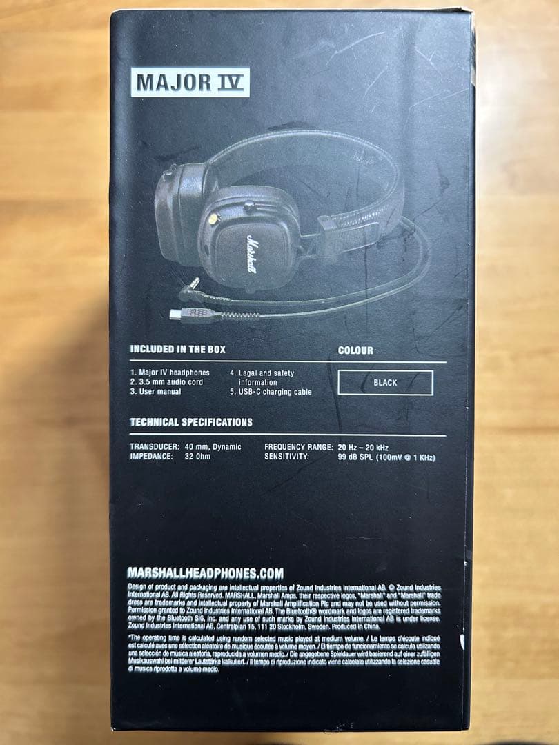 Marshall Major IV ワイヤレスヘッドホン
