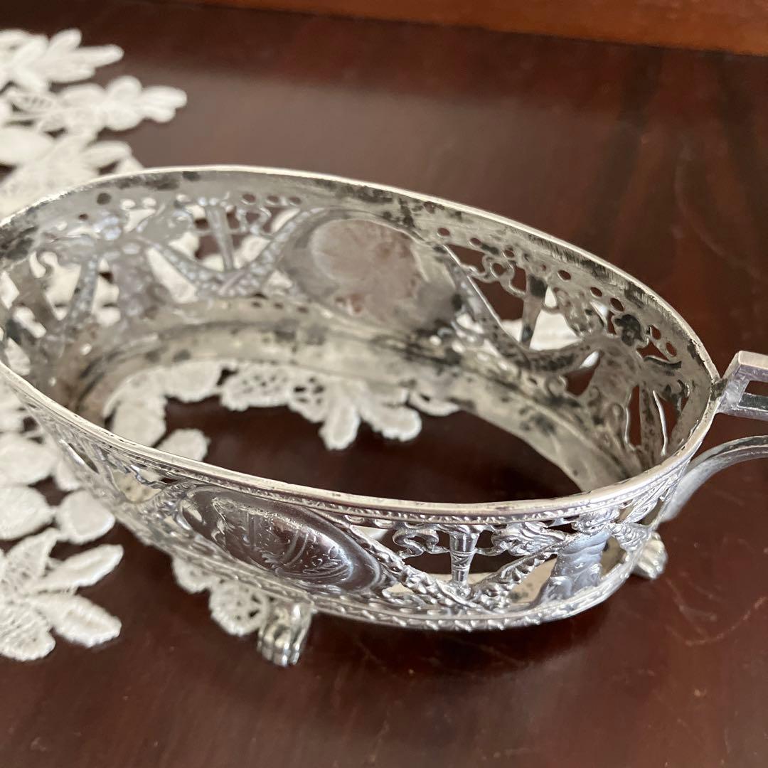 ドイツ　ハナウ　純銀アンティーク　ソルトセラーペア