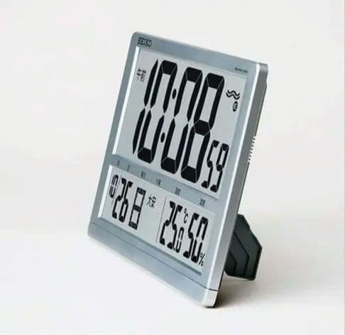 SEIKO 掛け置き時計 電波 デジタル カレンダー 温度湿度表示 SQ433S