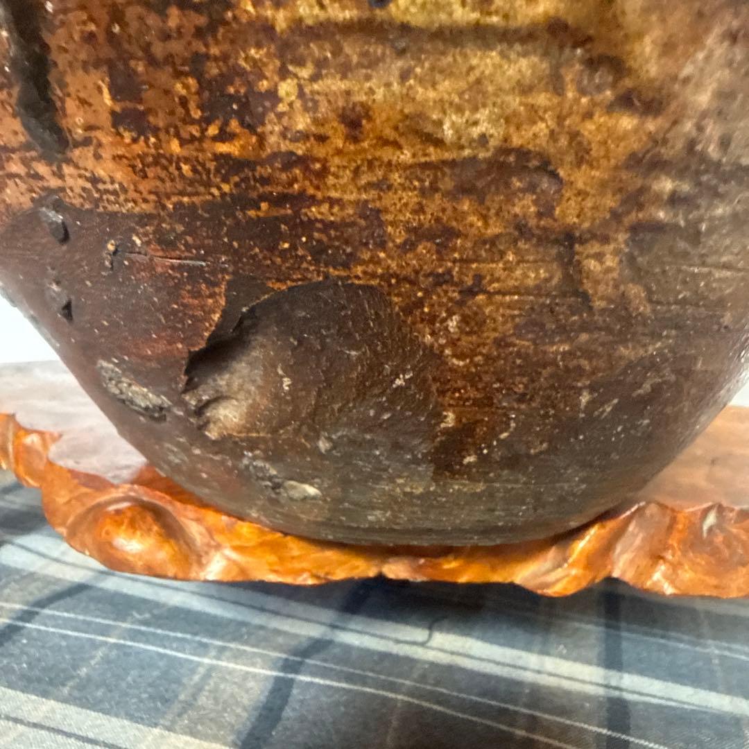 六古窯桃山江戸前期４耳付古常滑焼古伊賀の壺　古い物にご理解の方に