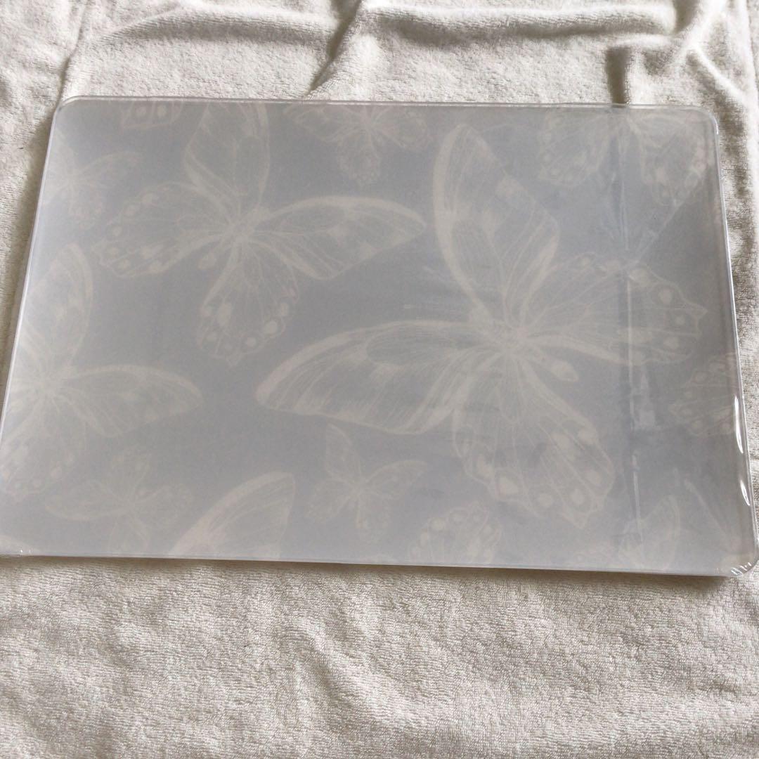 ノートパソコンケース MacBook Pro 13 ホワイト 蝶 キーボード