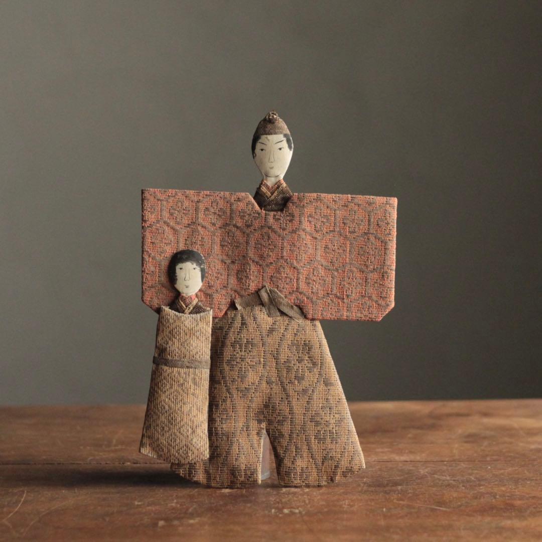 大正〜昭和頃 紙雛 No.1 立雛 雛人形 古道具 アンティーク