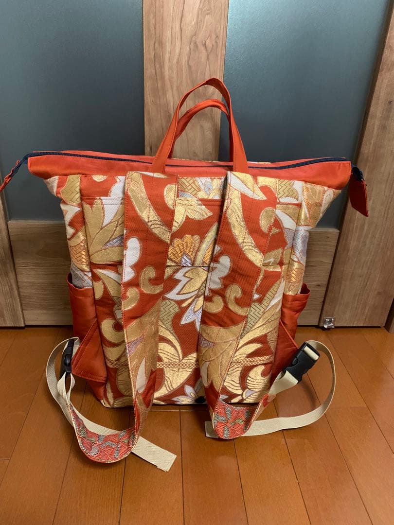 帯リメイクリュック（大）　朱　アリン❤️