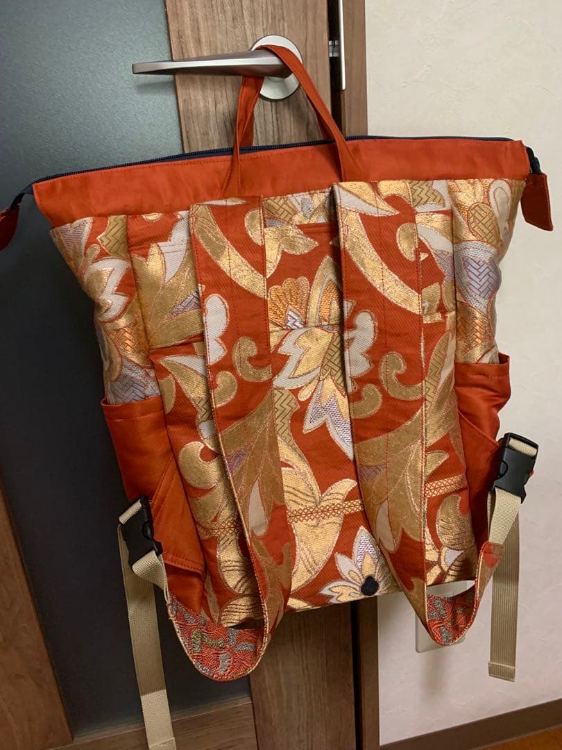 帯リメイクリュック（大）　朱　アリン❤️