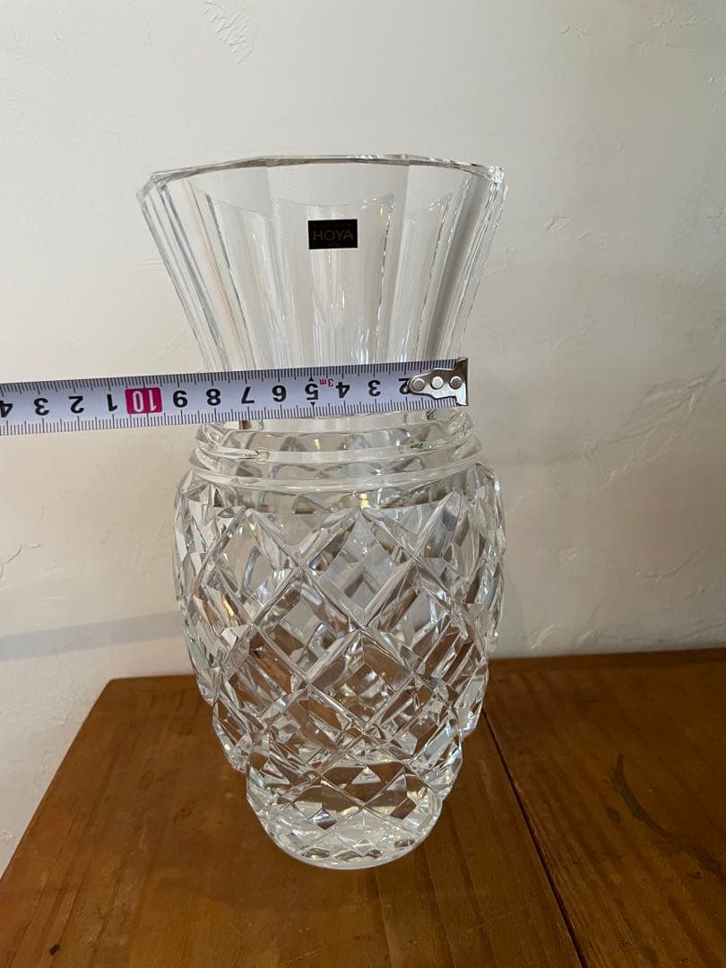 《新品》【希少】HOYAクリスタル　フラワーベース　花瓶　レトロ　パイナップル