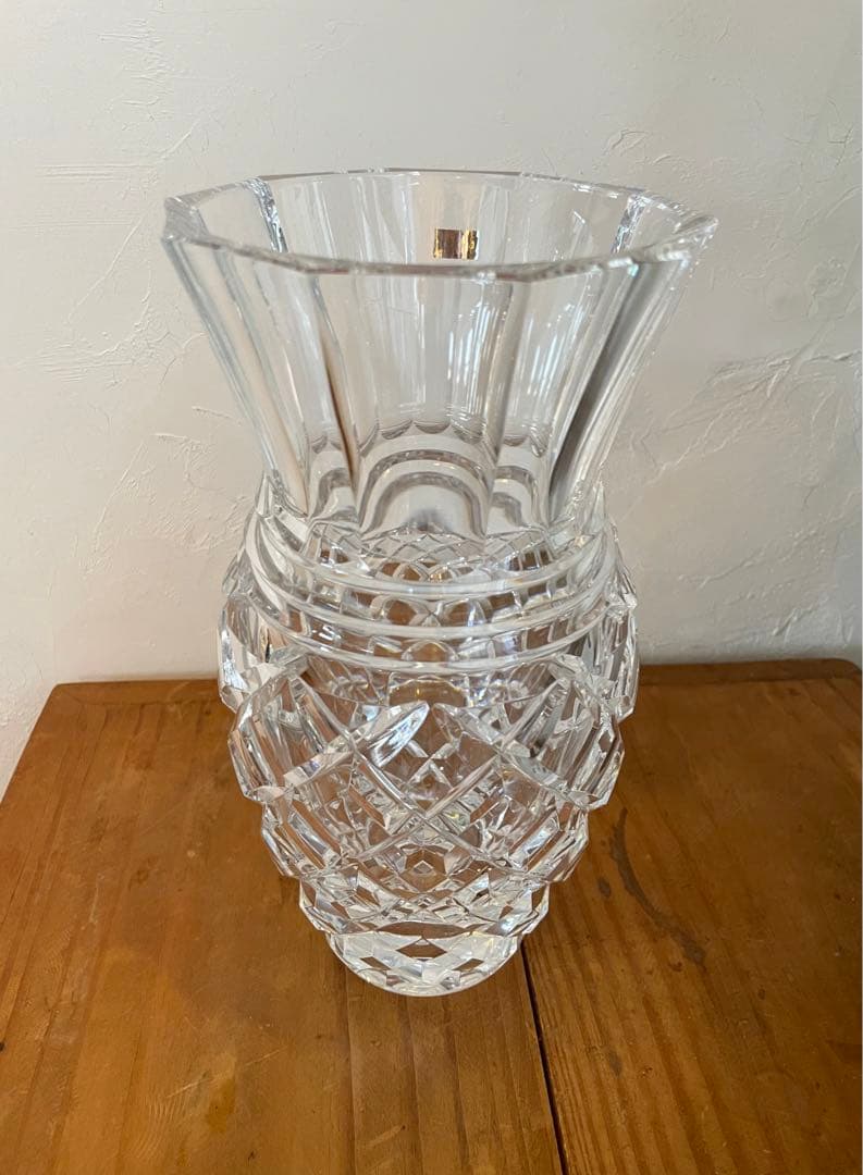 《新品》【希少】HOYAクリスタル　フラワーベース　花瓶　レトロ　パイナップル