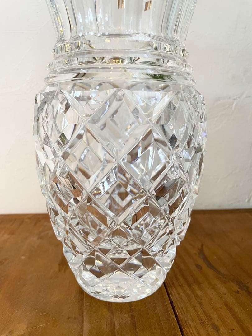 《新品》【希少】HOYAクリスタル　フラワーベース　花瓶　レトロ　パイナップル