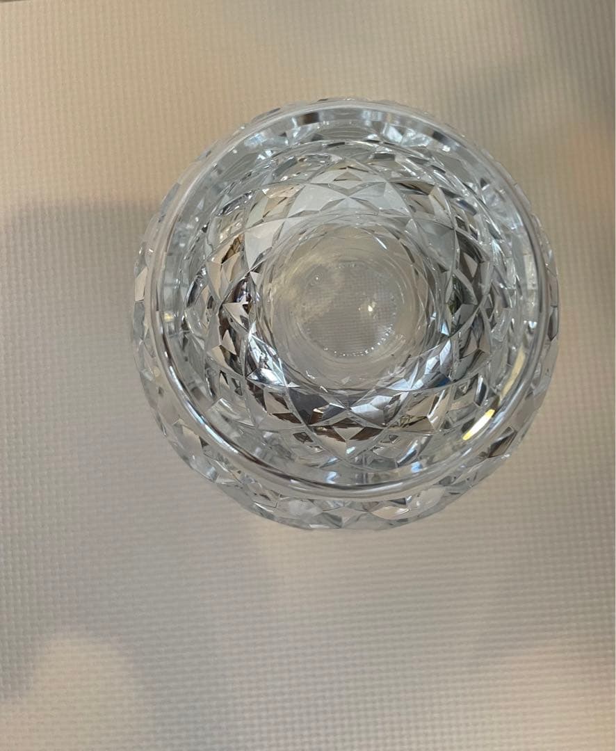 《新品》【希少】HOYAクリスタル　フラワーベース　花瓶　レトロ　パイナップル