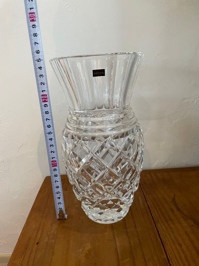 《新品》【希少】HOYAクリスタル　フラワーベース　花瓶　レトロ　パイナップル