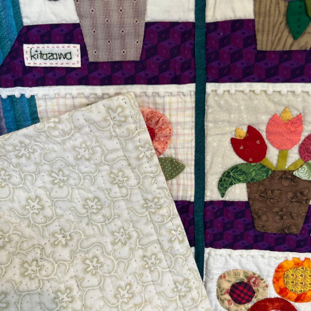 【一点物】ハンドメイド パッチワークキルトタペストリー花屋 Florist 豪華