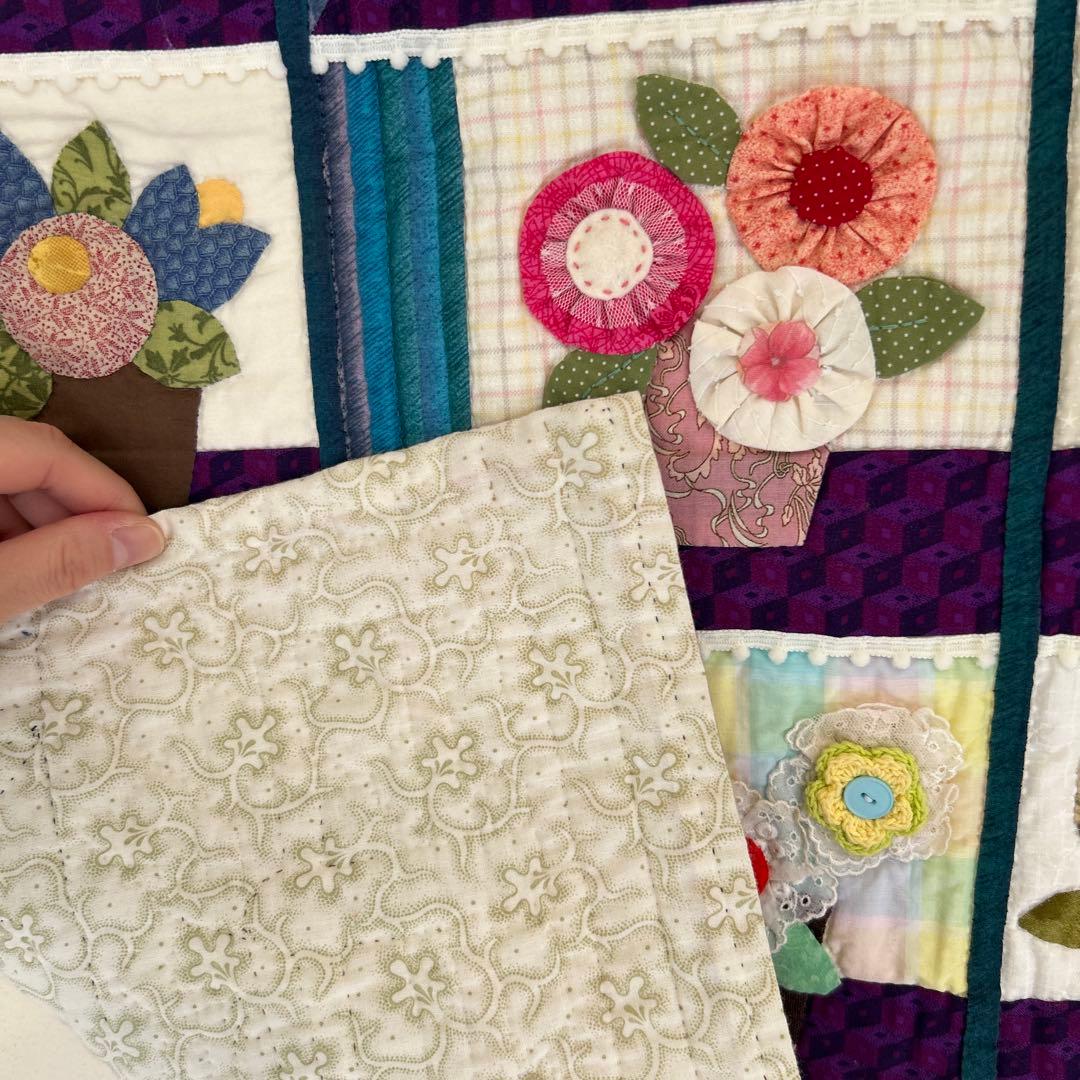 【一点物】ハンドメイド パッチワークキルトタペストリー花屋 Florist 豪華