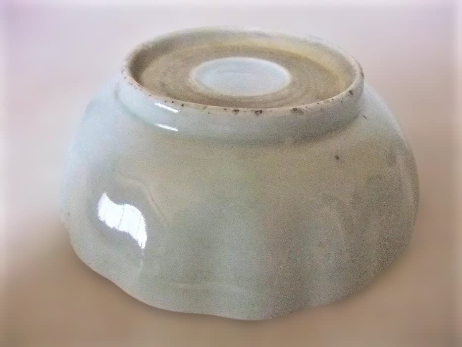 伊万里 楼閣山水図 なます皿 7枚 染付 輪花 骨董品(江戸後期～明治期)