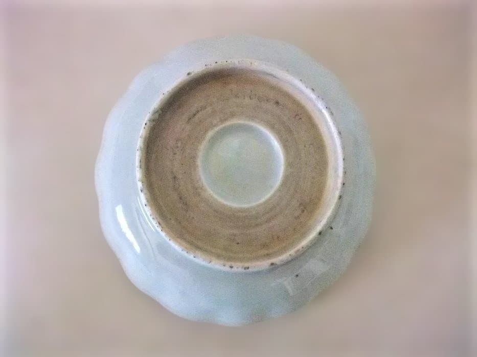 伊万里 楼閣山水図 なます皿 7枚 染付 輪花 骨董品(江戸後期～明治期)