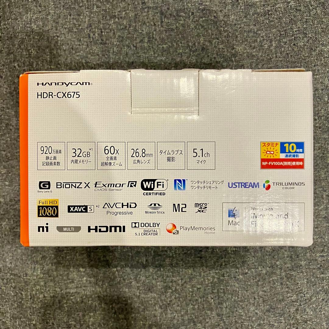【中古・美品】SONY HDR-CX675 SONY純正ケース・NP-FV70付