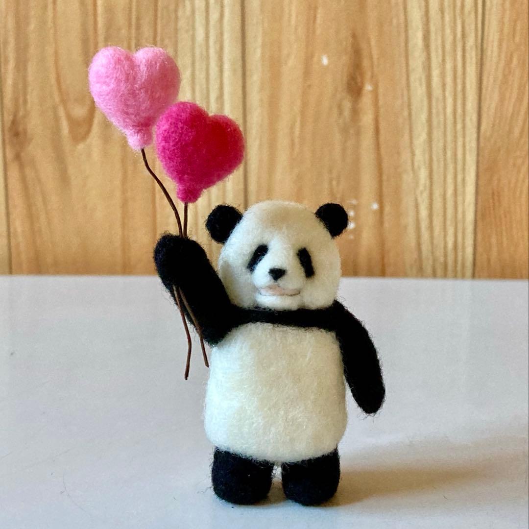 ぽめら様リクエスト 羊毛フェルト パンダ5点 まとめ商品