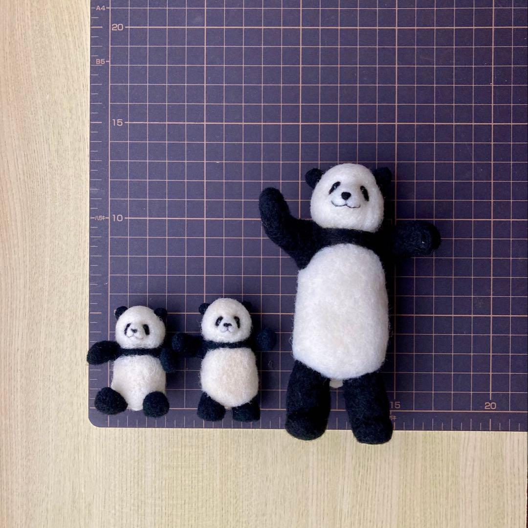 ぽめら様リクエスト 羊毛フェルト パンダ5点 まとめ商品