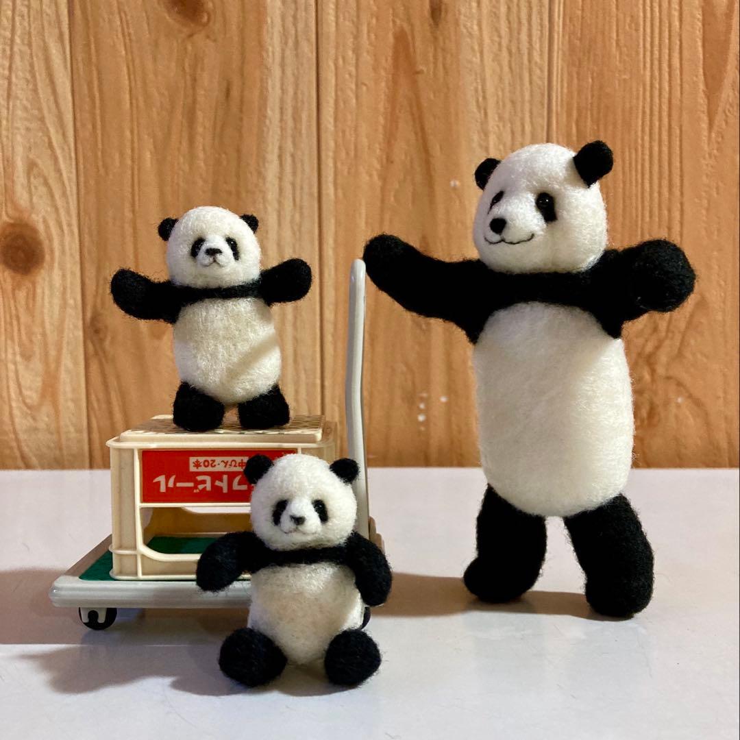 ぽめら様リクエスト 羊毛フェルト パンダ5点 まとめ商品