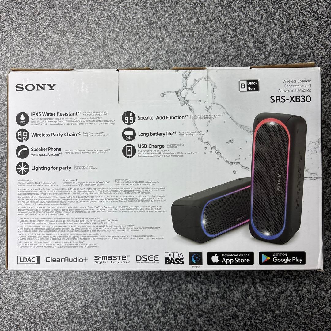 SONY SRS-XB30 ワイヤレススピーカー ブラック