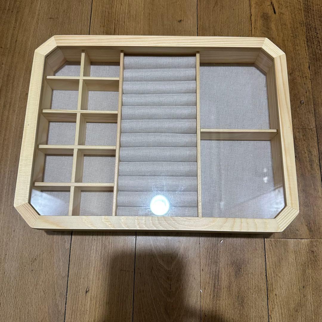 新品 ウッドジュエリーボックス アクセサリーケース　6