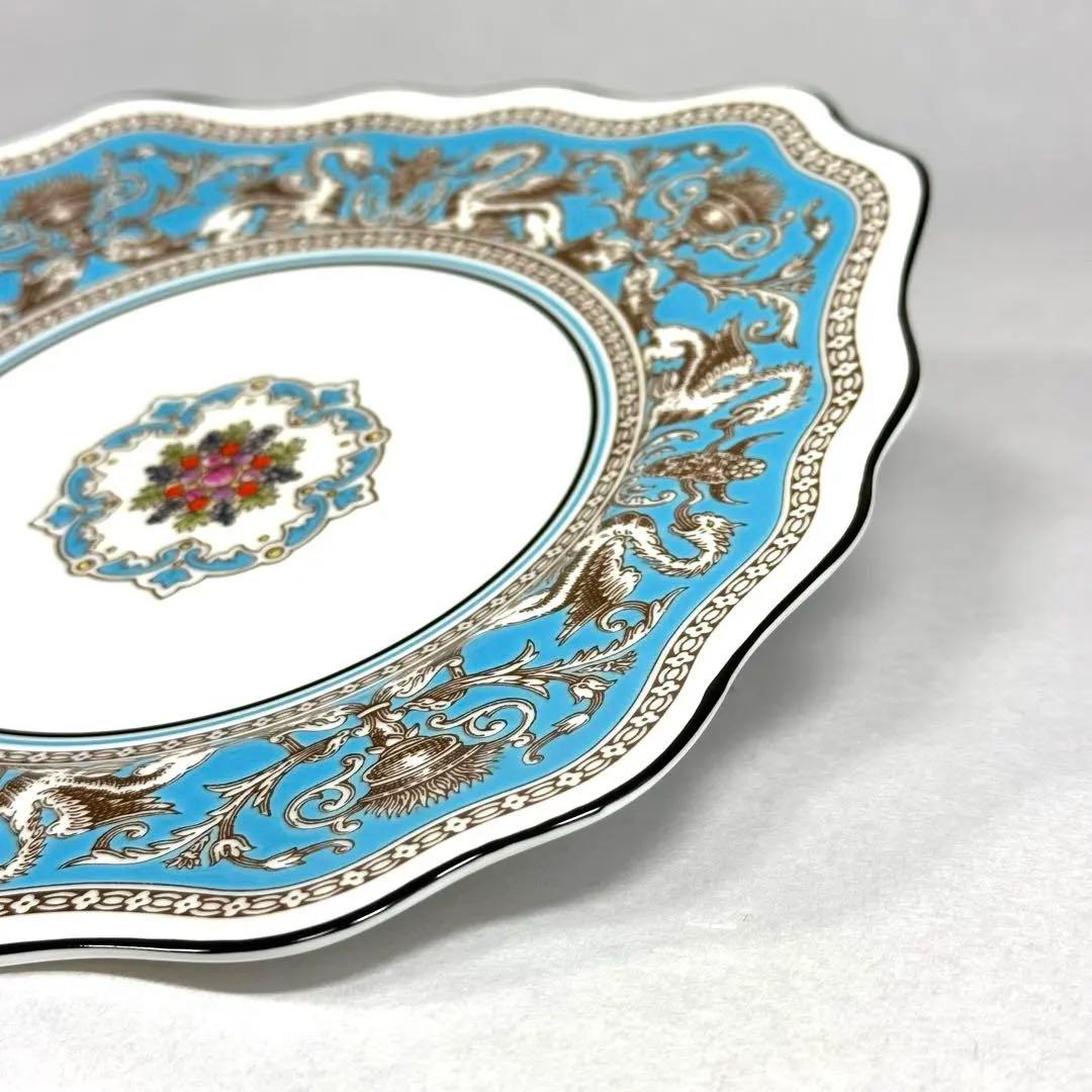 新品 ウェッジウッド フロレンティーン 青色ターコイズ スクエアプレート