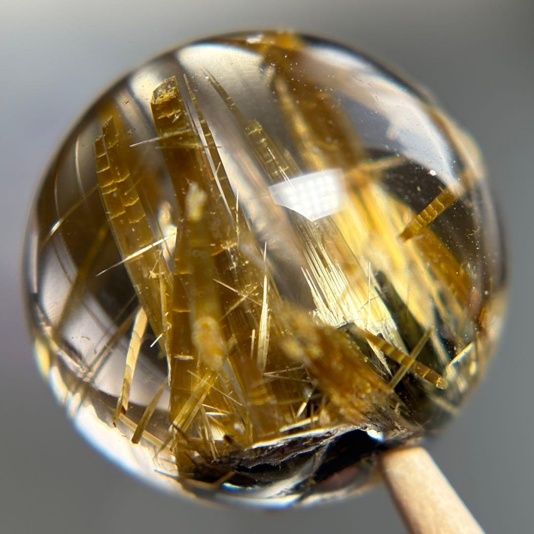 極上　ぷるギラ　タイチンルチルクォーツ　K914