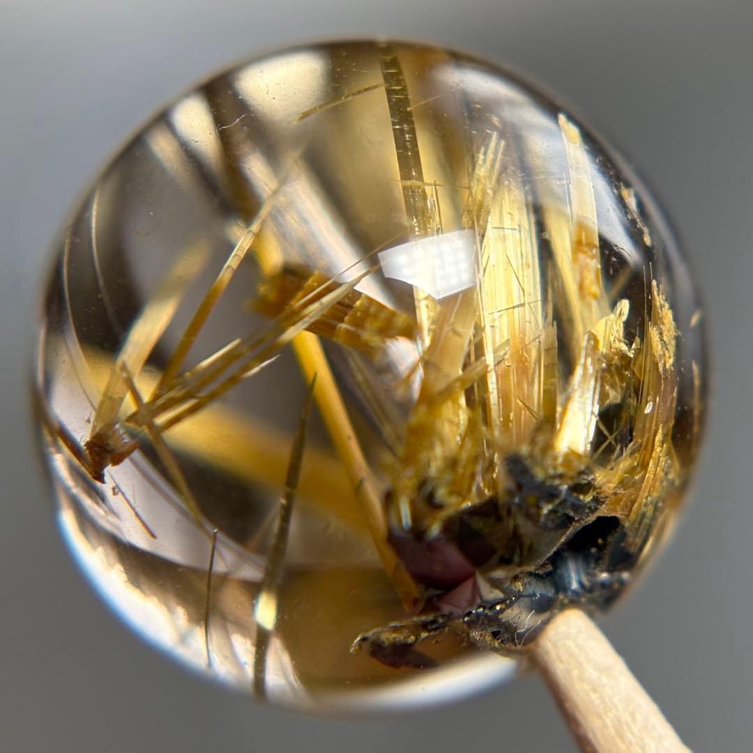 極上　ぷるギラ　タイチンルチルクォーツ　K914