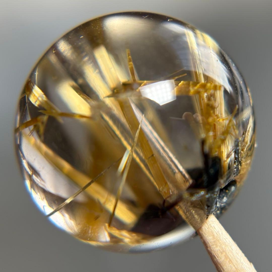 極上　ぷるギラ　タイチンルチルクォーツ　K914