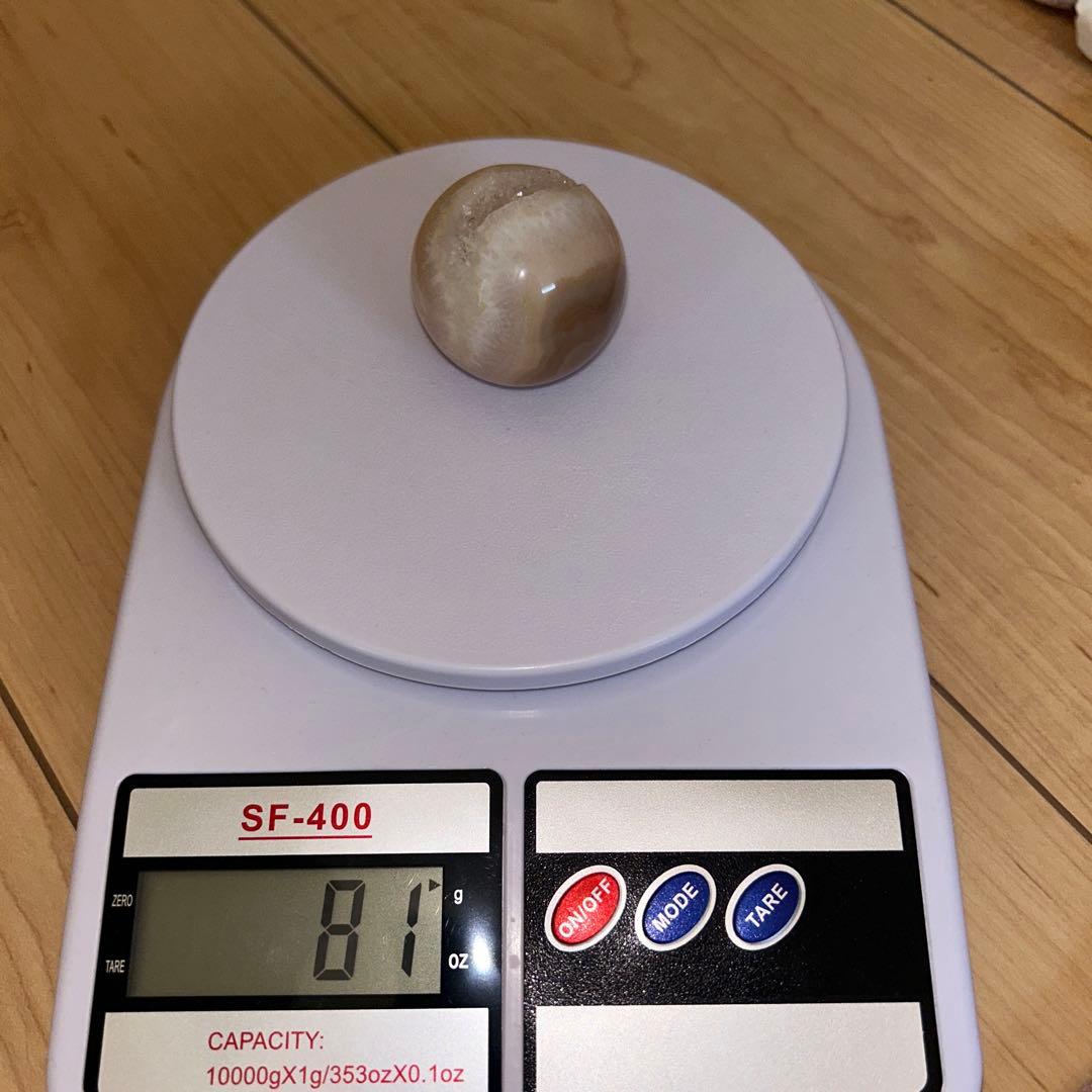 【笑い口 結晶】瑪瑙 スフィア 40ミリ