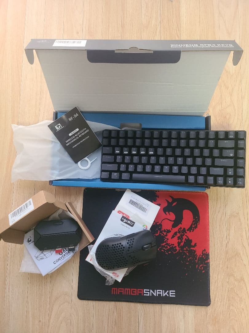 ゲーム4点セット ゲーミングキーボード マウス コンバーター マウスパッド