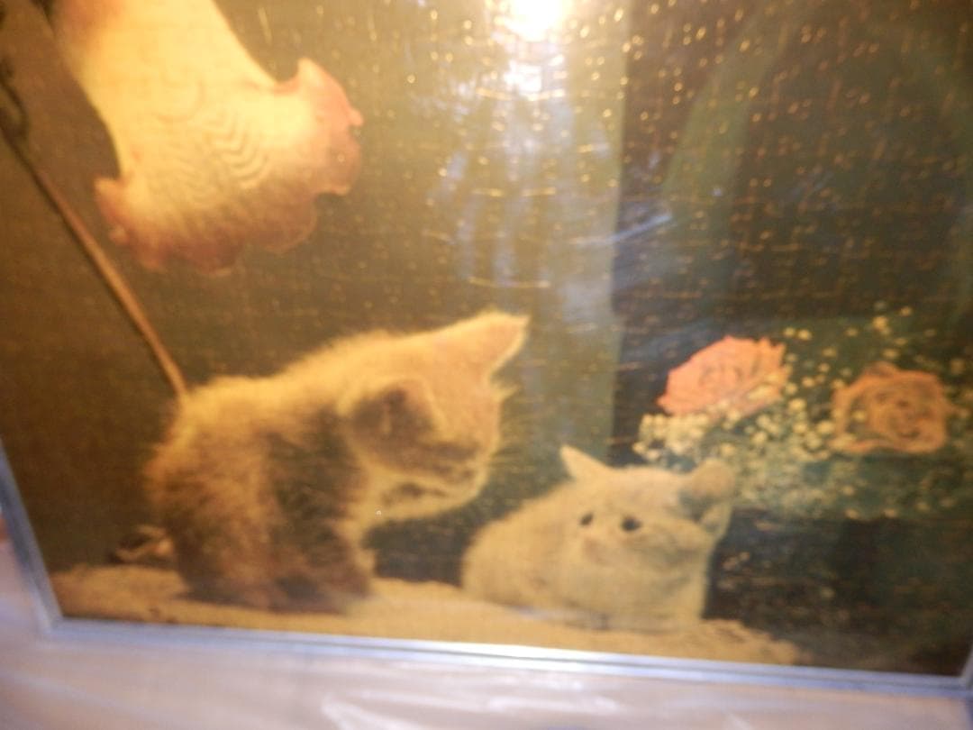 ❤️名画★猫３点❤️ジグソーパズル　村松誠コレクション★額縁付き★完成品