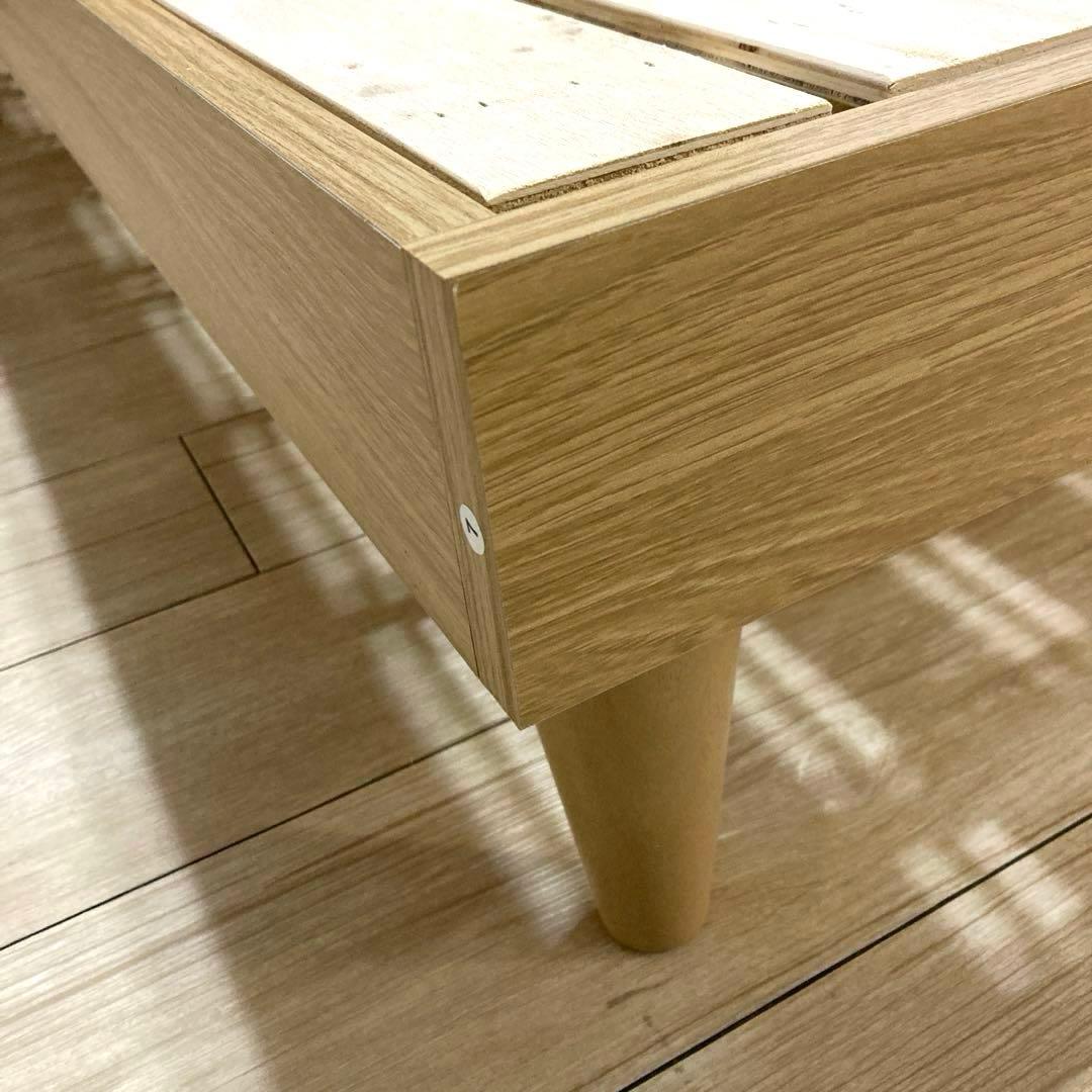 【自社配送エリア限定販売】Camilleデザインすのこダブルサイズベッドフレーム