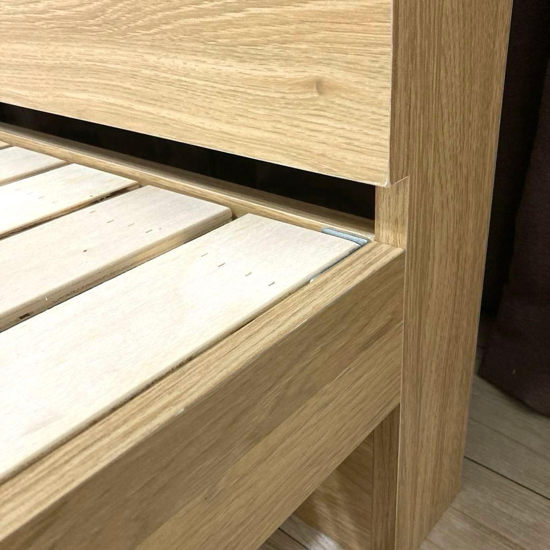 【自社配送エリア限定販売】Camilleデザインすのこダブルサイズベッドフレーム