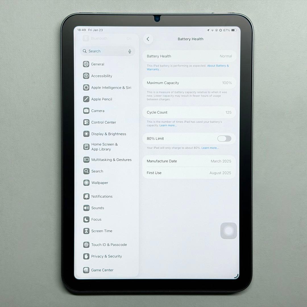 iPad mini（A17 Pro） 128GB スペースグレイ Wi-Fi