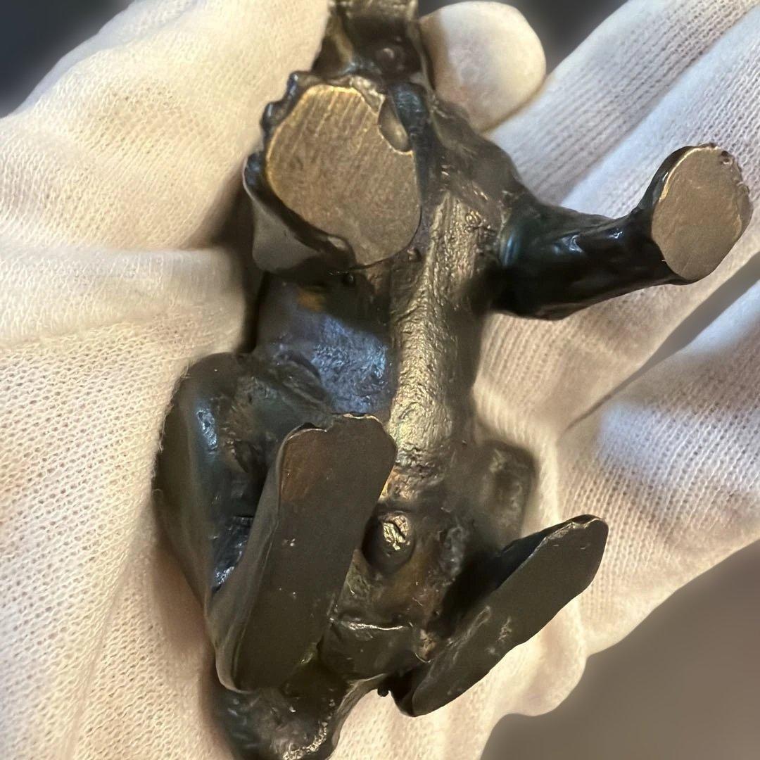 ブルドッグ　ブロンズ置物　ヴィンテージ