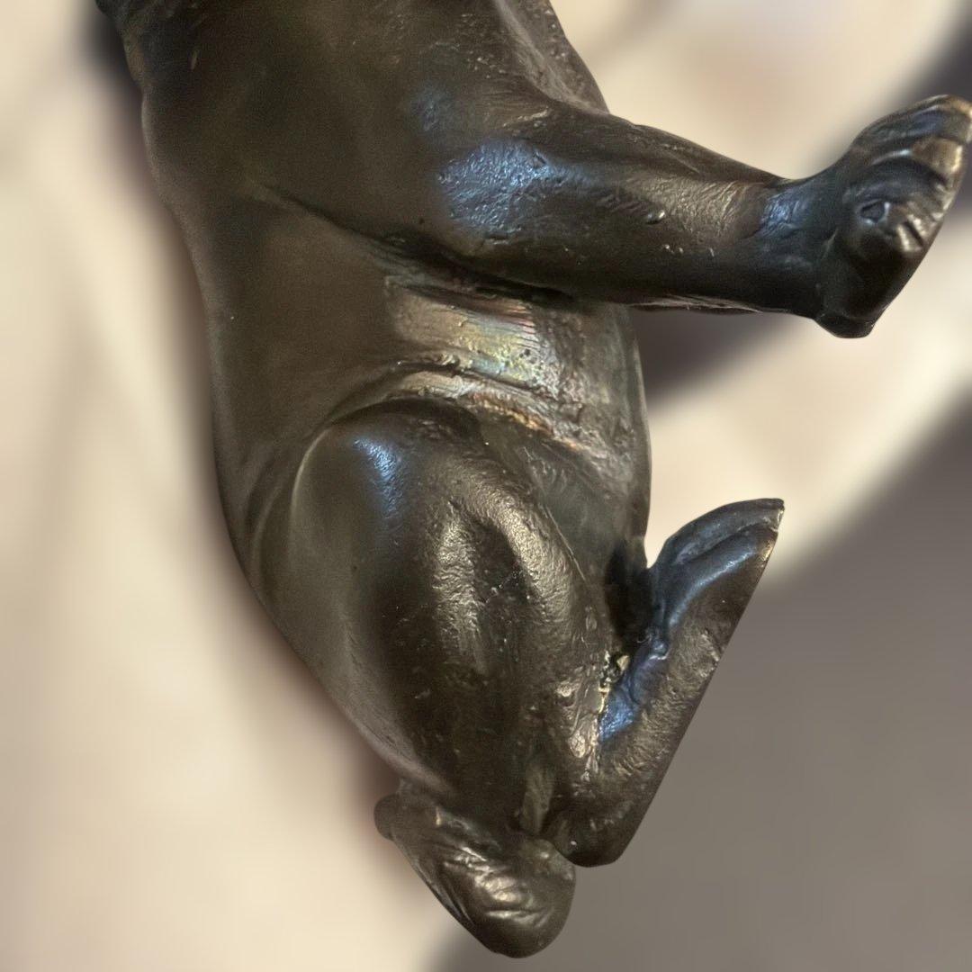 ブルドッグ　ブロンズ置物　ヴィンテージ