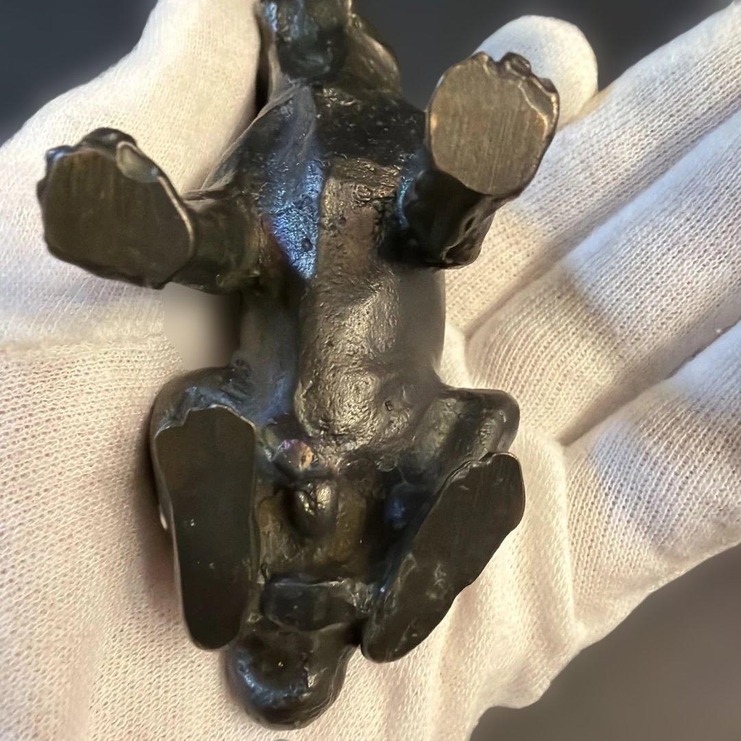 ブルドッグ　ブロンズ置物　ヴィンテージ