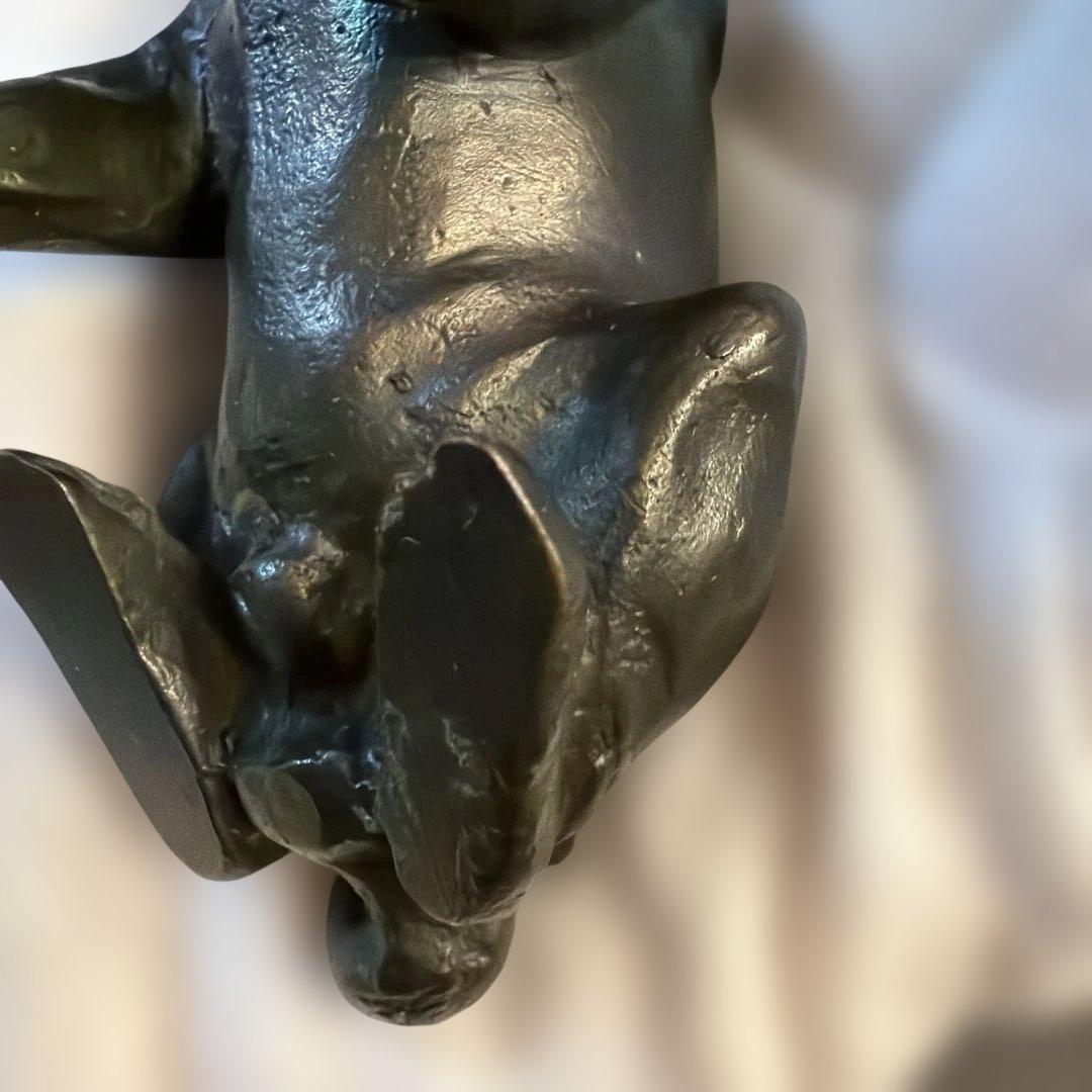 ブルドッグ　ブロンズ置物　ヴィンテージ