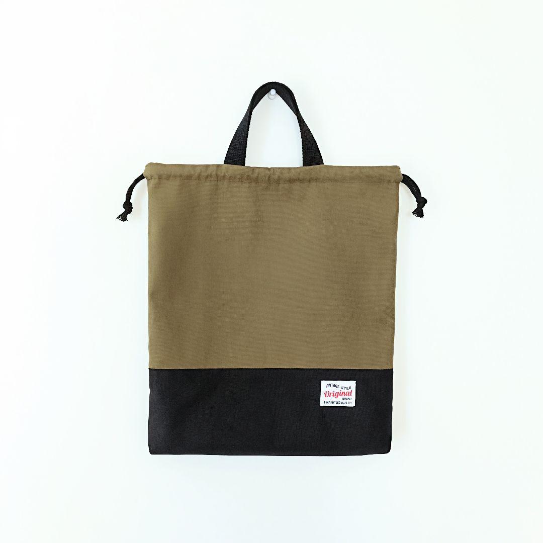 入園入学3点セット　帆布レッスンバッグ&上履き袋&体操服袋　オリーブグリーン