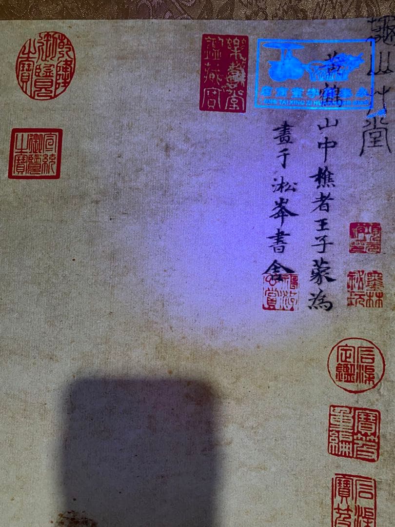 王蒙 秋山草堂 中国画 掛け軸 水墨画 和室 玄関 茶室 壁掛け 美術品