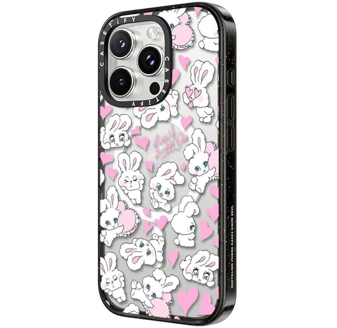 Casetify うさぎとハートiPhone16proケース