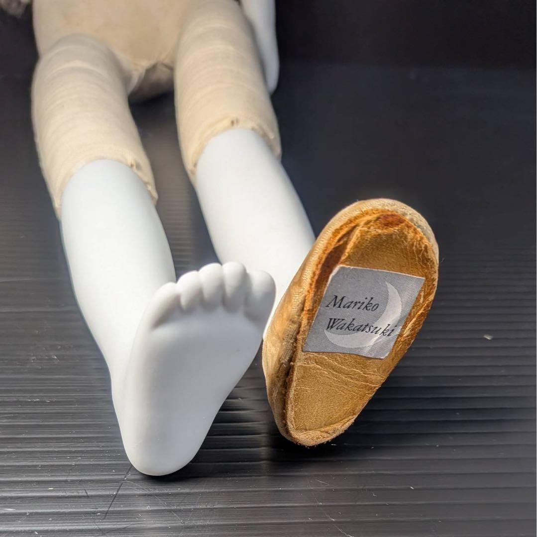 若月まり子 ビスクドール 大型 65cm 陶器 青い瞳 ロングドレス まりこ 白