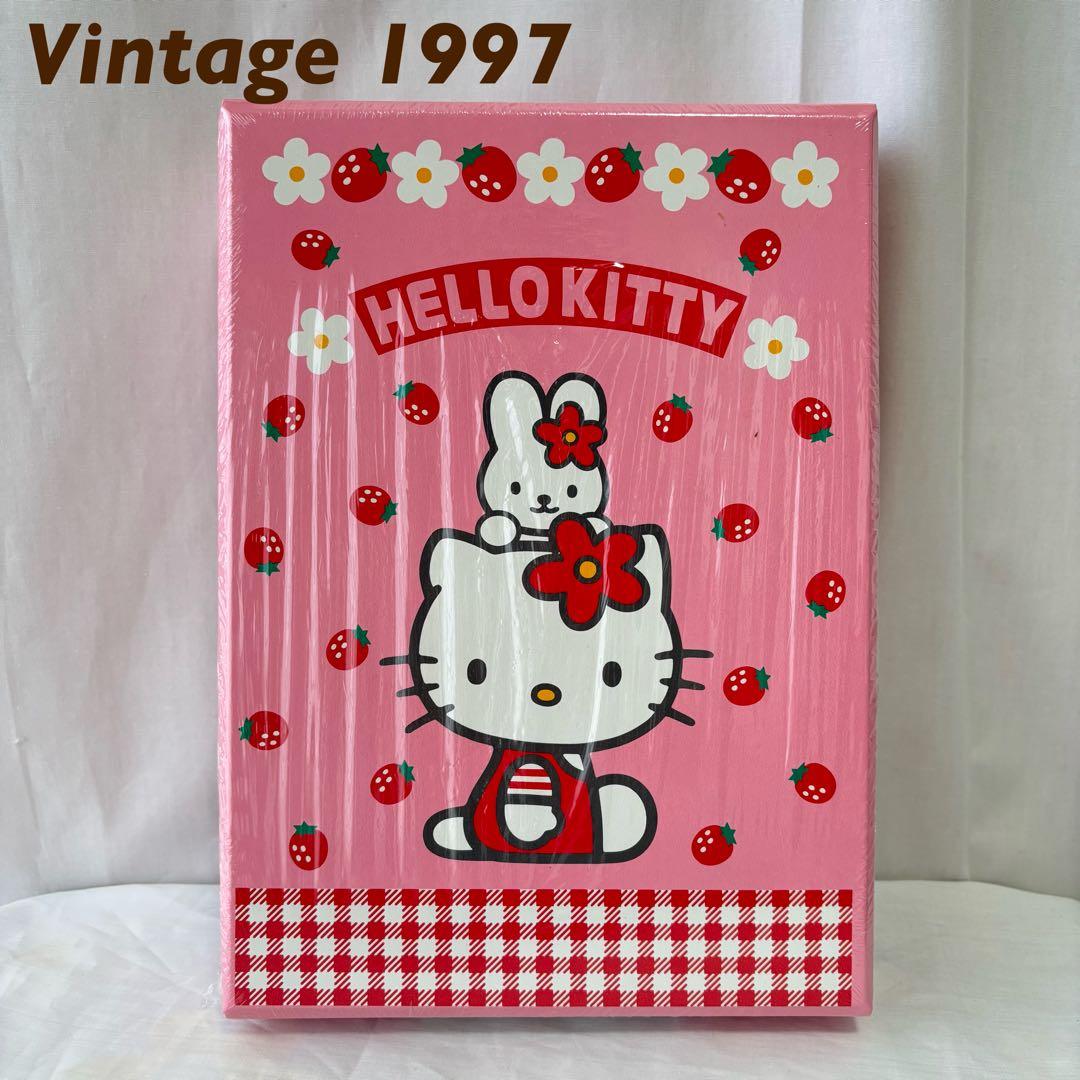 未開封】キティ お道具箱 1997年 日本製 当時物 サンリオ レ収納ケース 苺