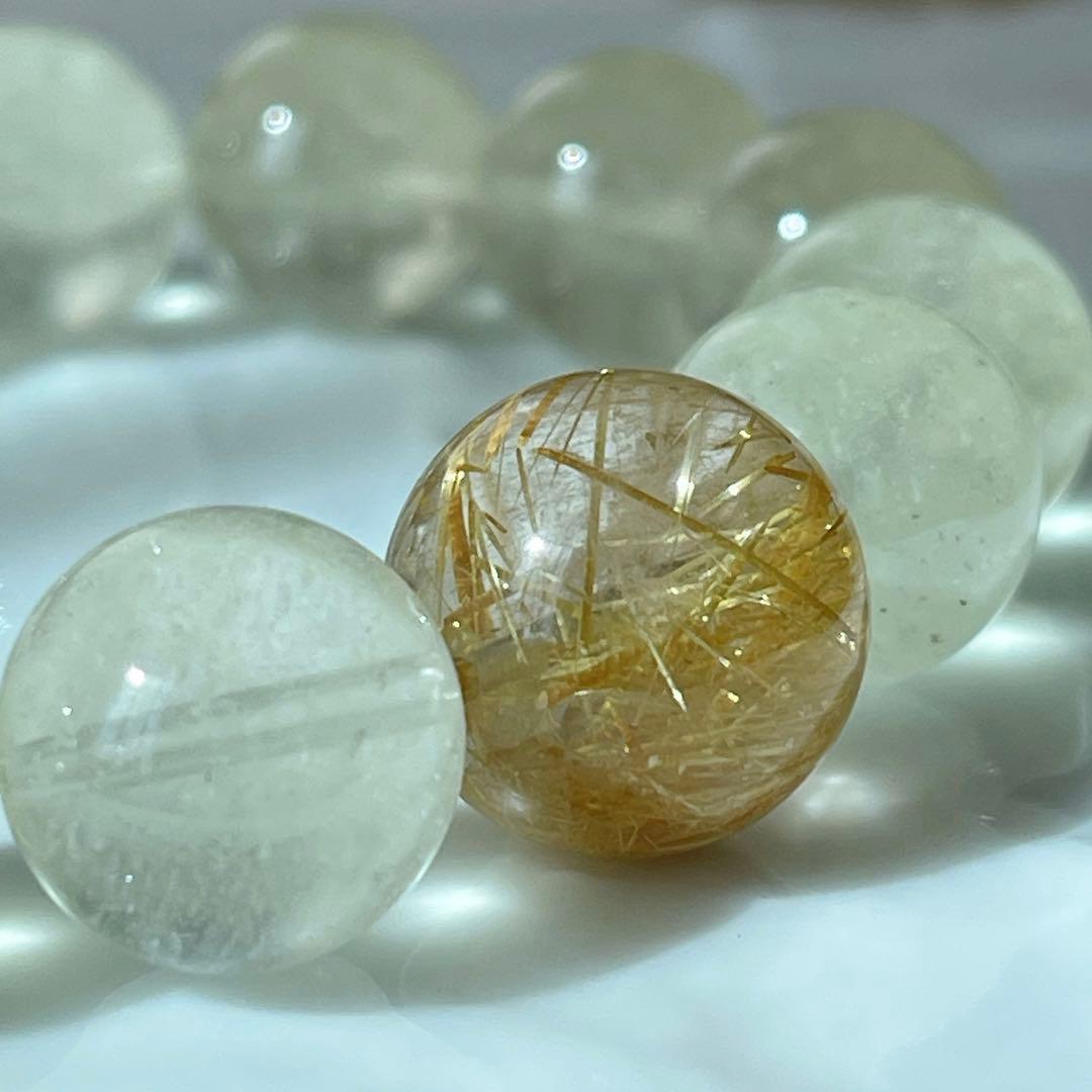 リビアングラス&天然ゴールドタイチンルチル