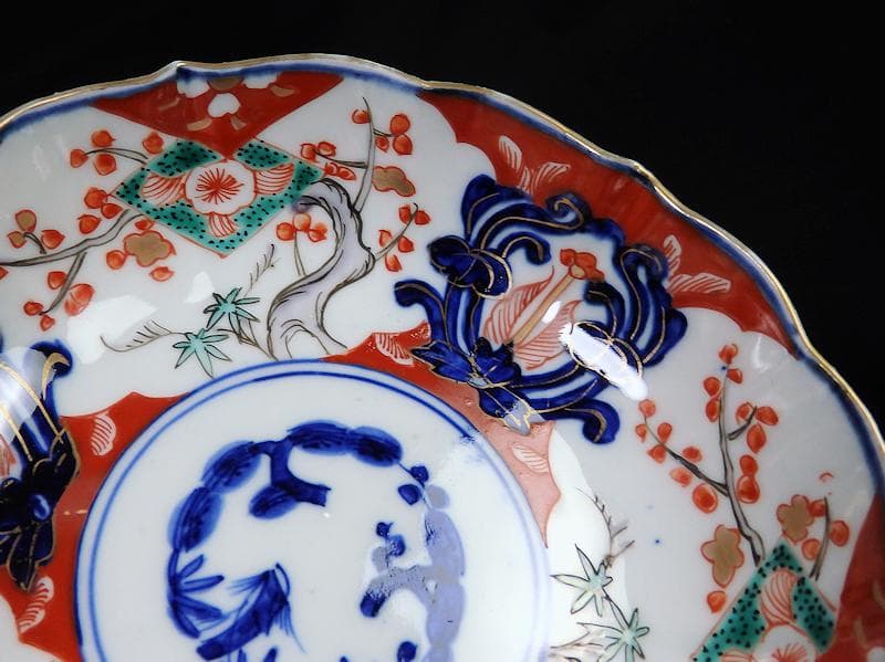 古伊万里　色絵　松竹梅の図　膾皿　５枚　3162AS-CGf