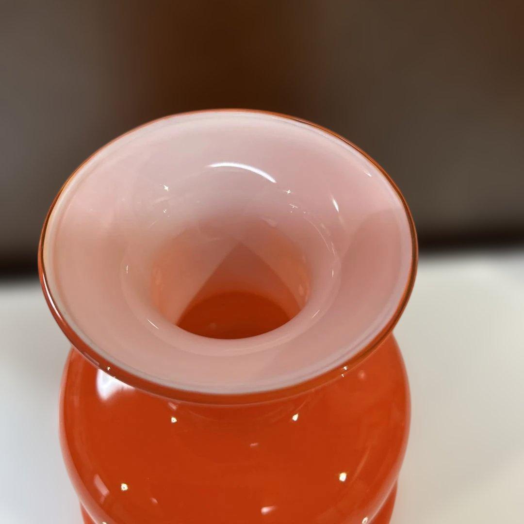 【りゅ】【昭和レトロ】Adam & eve ガラスフラワーベース　オブジェ