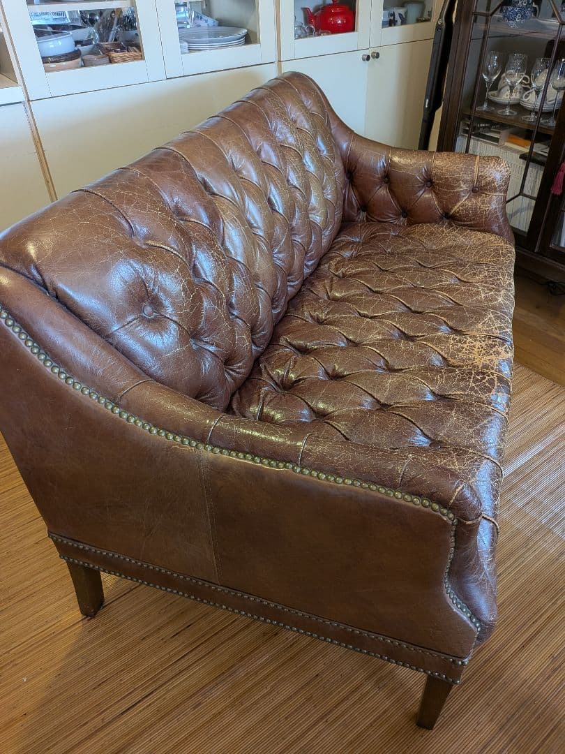 HALO イーストボーン 2Pソファ バイカータン 本革