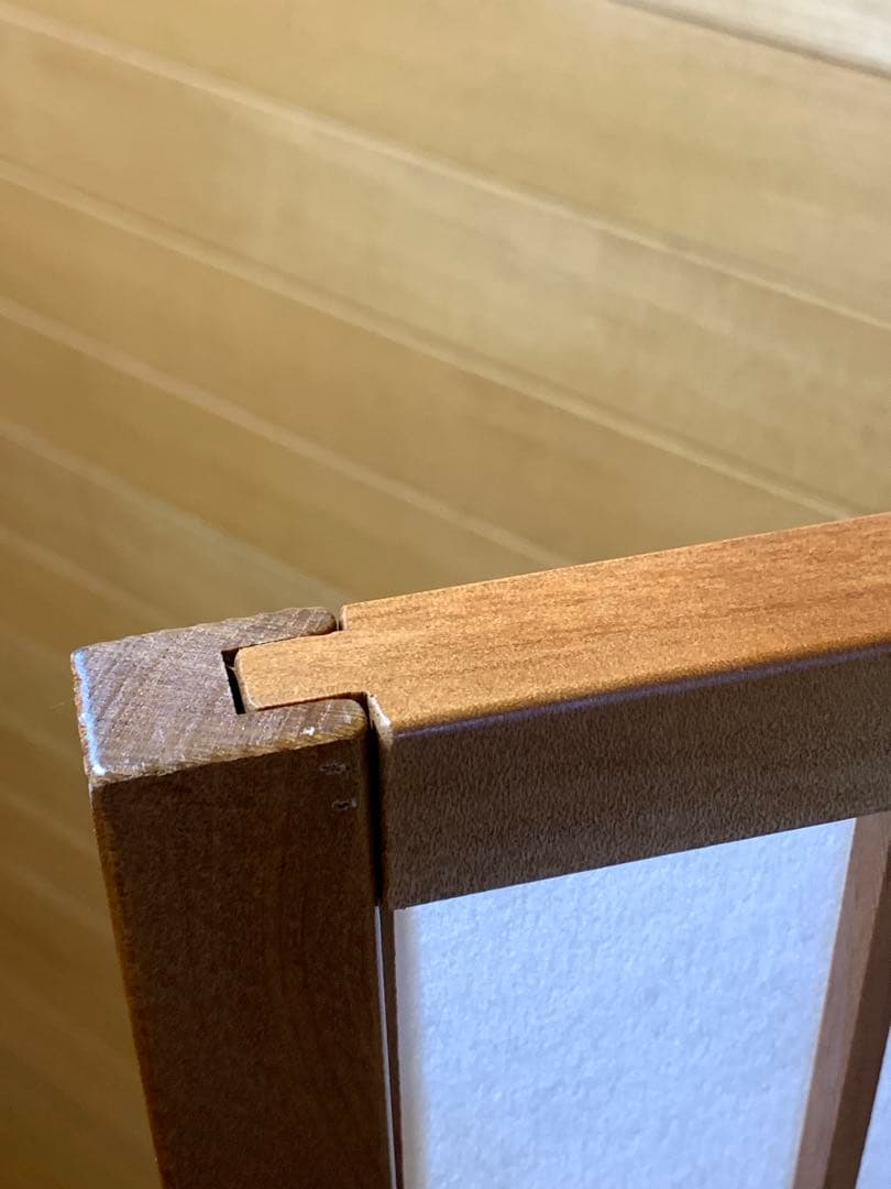 木製和紙パーテーション 三つ折り式 障子 和式 和風