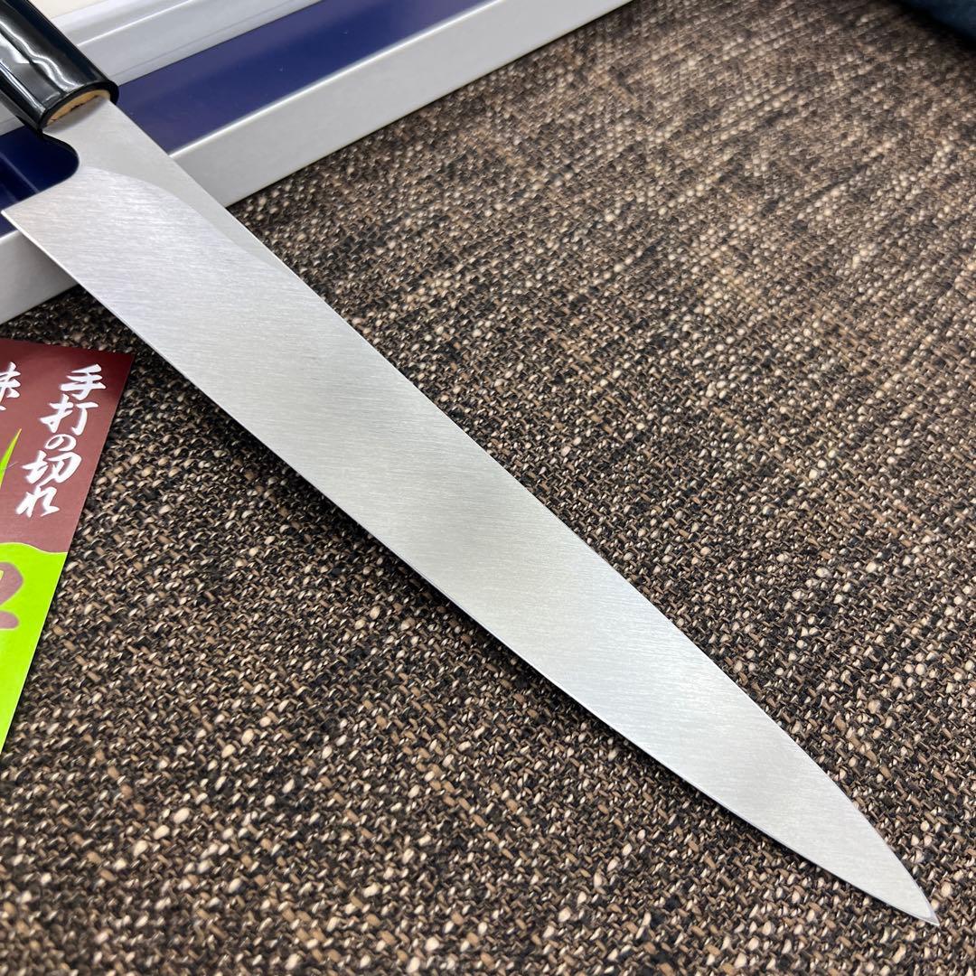 ★送料込★左用はがね鍛造刺身包丁210mm7寸新品化粧箱入り堺打刃物