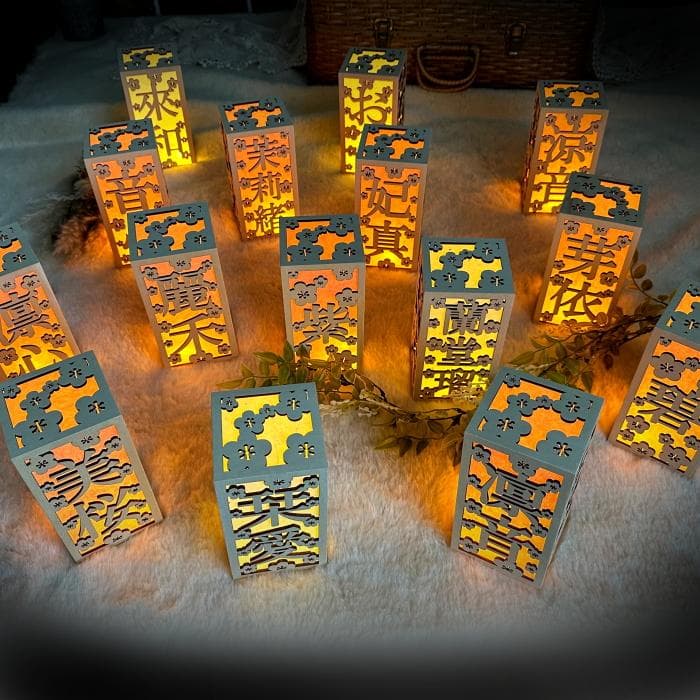 お名前ランプカバー*桃の節句*　ぼんぼり 初節句 ひな祭り